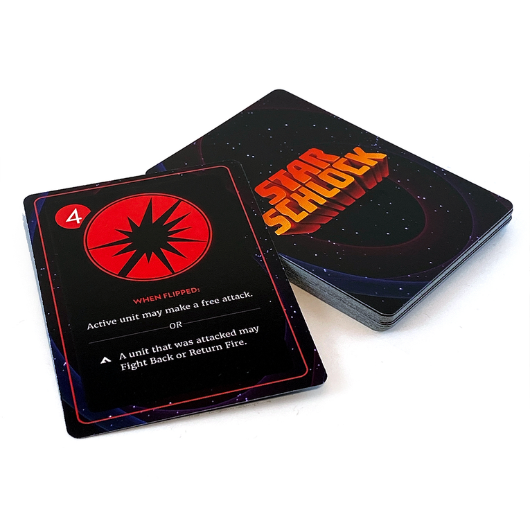 Two Star Schlock cards from the tabletop skirmish game of the same name.