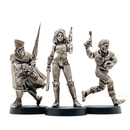 Unpainted 28mm sci-fi miniatures of Star Schlock's Star Champions A.