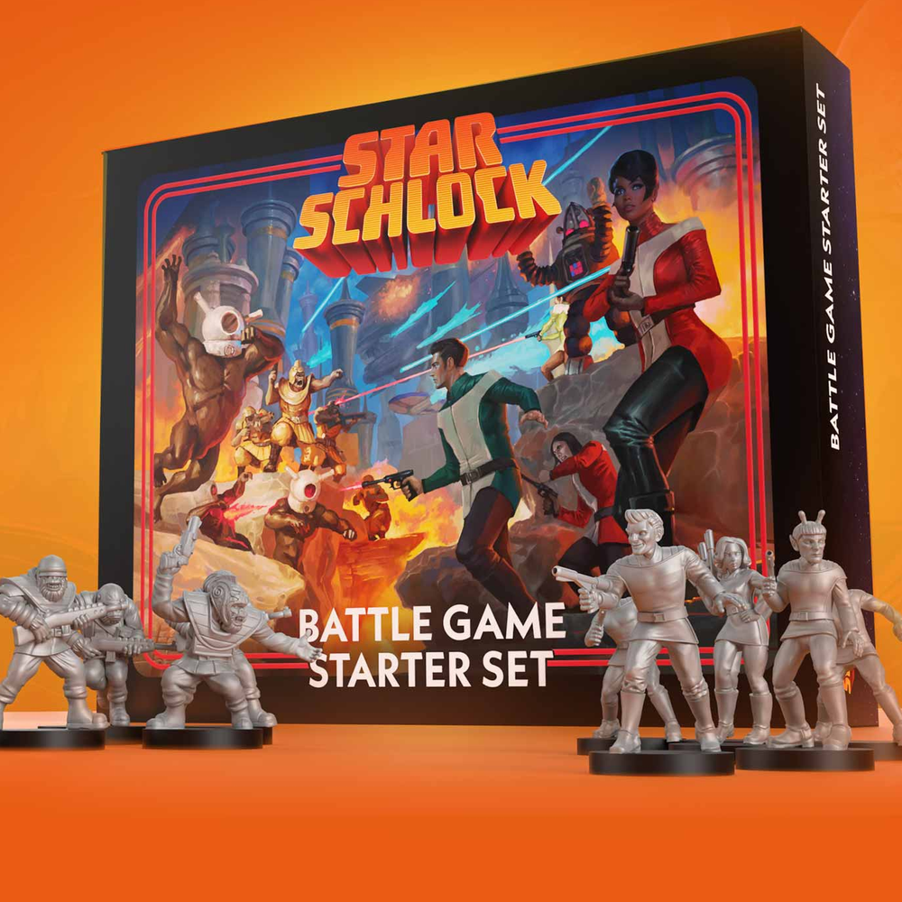 Star Schlock Battle Game Starter Set with 28mm sci-fi metal miniatures